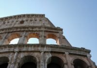 a close up of the top of a building