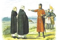 3 men in black and brown coat standing on ground painting