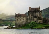 gray castle on shore